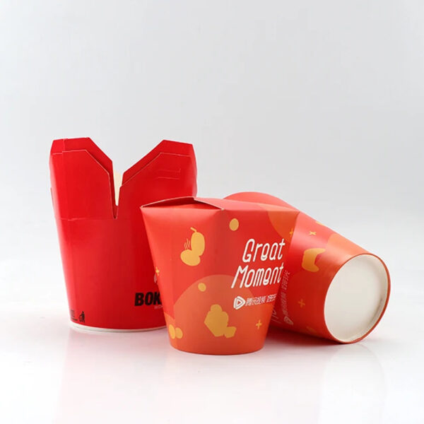 Paper Snack Bucket with Custom Printed Design