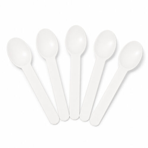 Plastic-Style Yogurt Spoon for Dessert Service