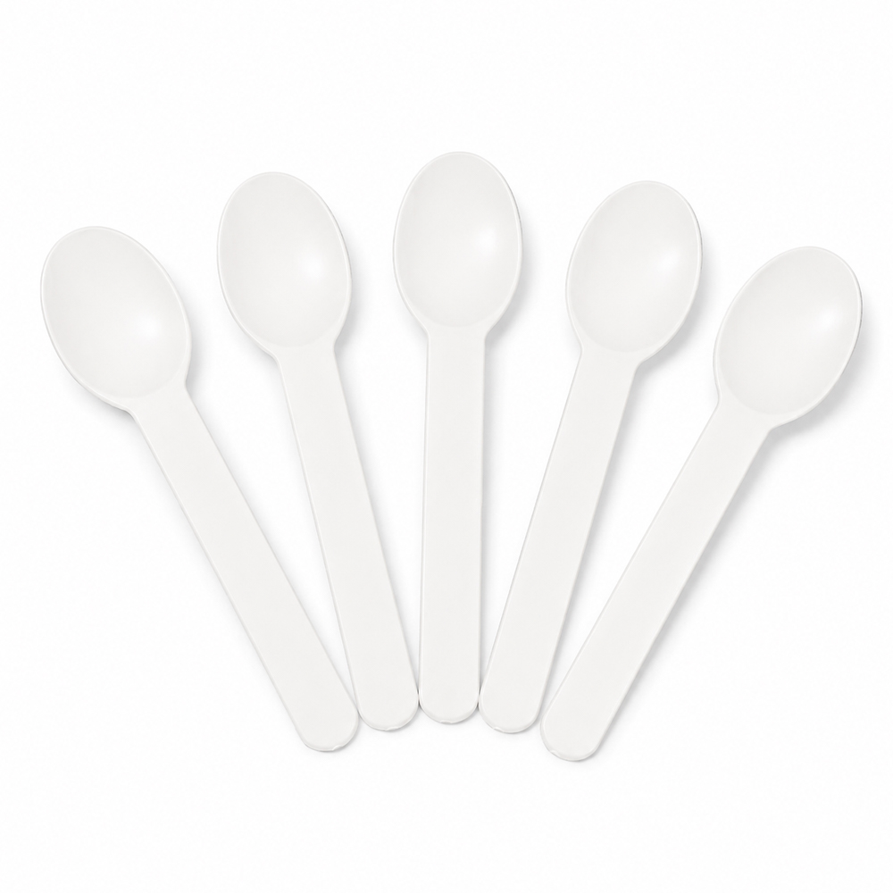 Plastic-Style Yogurt Spoon for Dessert Service