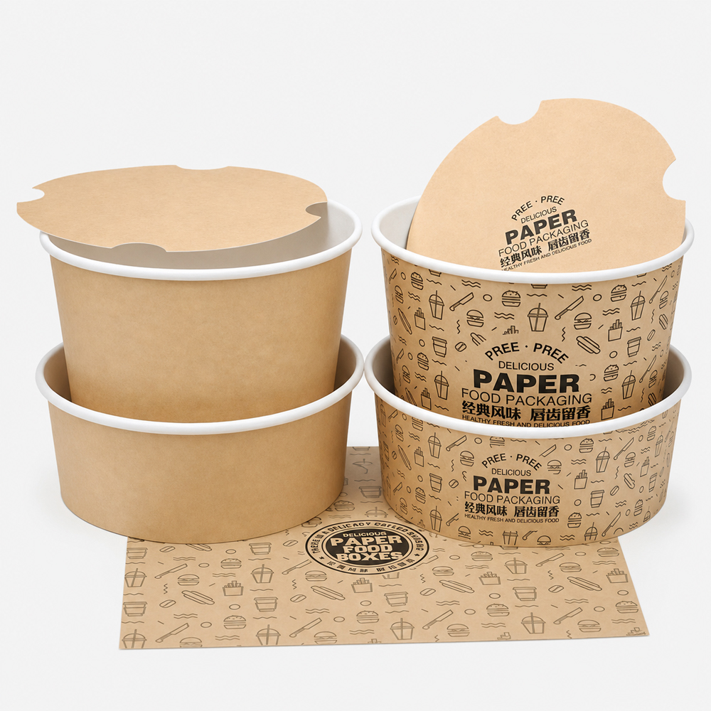 Printed Paper Food Bucket for Snack Service