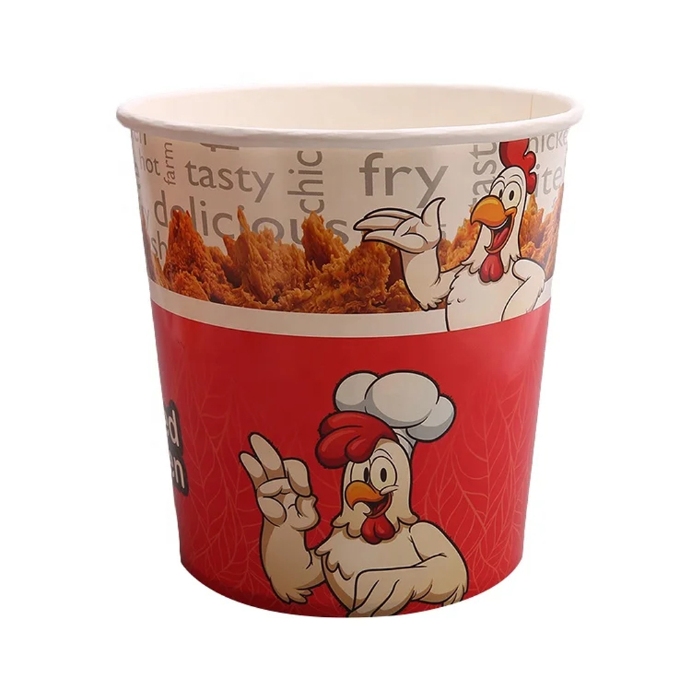 Printed Paper Fried Chicken Bucket for Takeaway