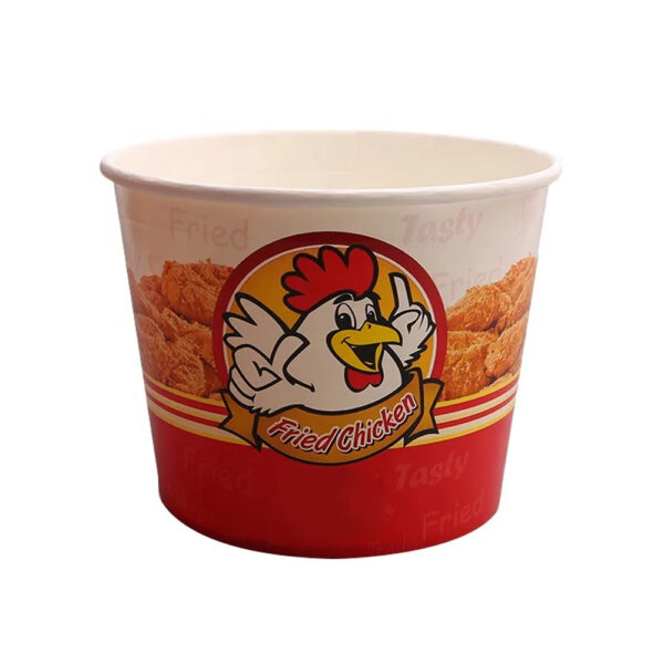 Printed Paper Fried Chicken Bucket for Takeaway