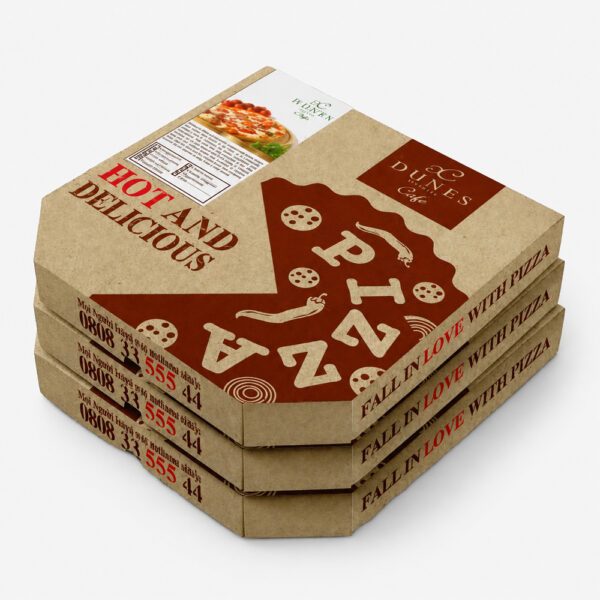 Printed Paper Pizza Box for Takeaway Food Delivery