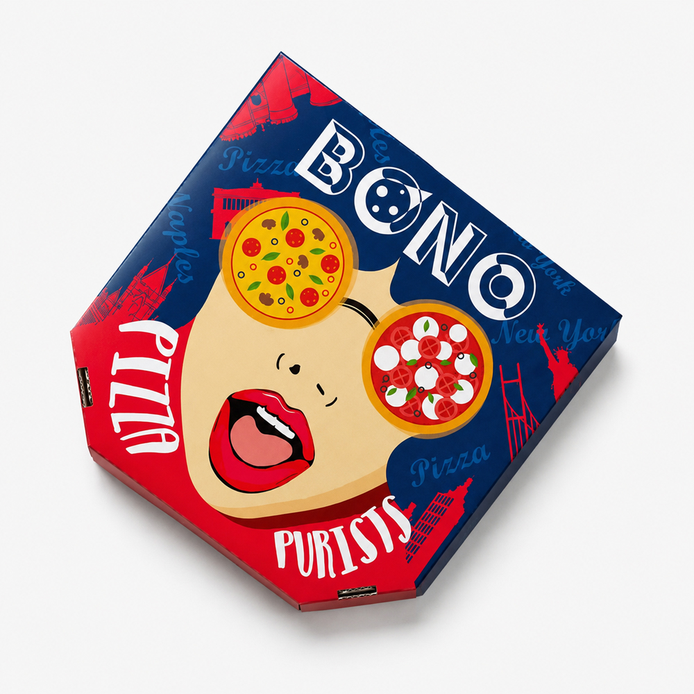 Printed Paper Pizza Box for Takeaway Food Delivery