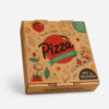 Printed Paper Pizza Box with Hinged Lid for Delivery