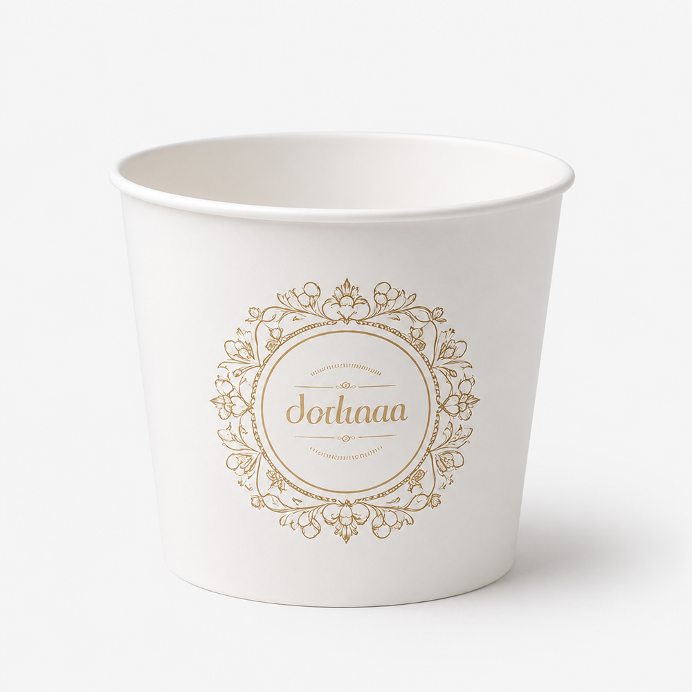 Printed Paper Popcorn Bucket for Foodservice Snacks