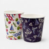 Printed Paper Popcorn Bucket for Party Snacks