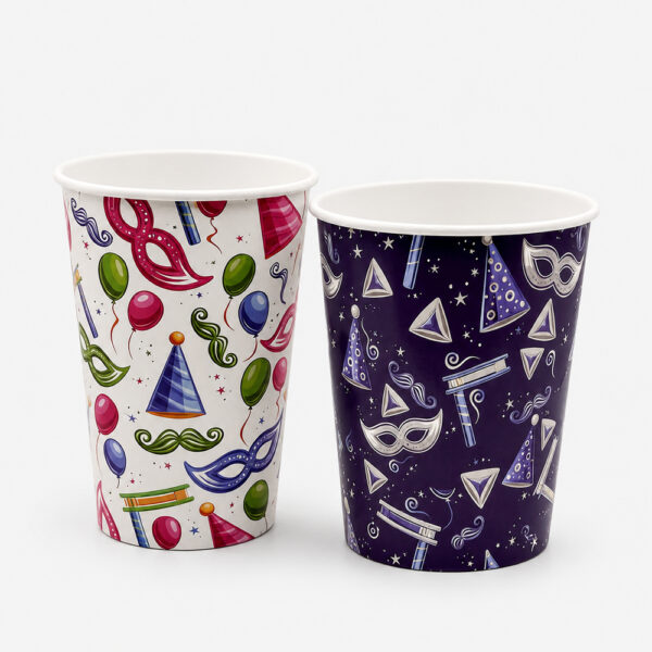 Printed Paper Popcorn Bucket for Party Snacks