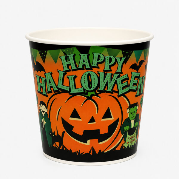 Printed Paper Popcorn Bucket for Party Snacks