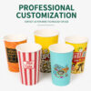 Printed Paper Popcorn Bucket for Snack Service Printed Paper Popcorn Bucket for Snack Service