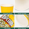 Printed Paper Popcorn Bucket for Snack Service Printed Paper Popcorn Bucket for Snack Service