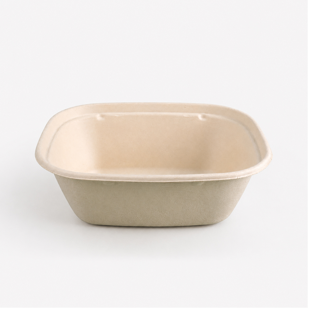 Rectangular Bagasse Bowl with Separate Lid