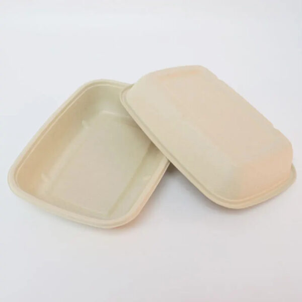 Rectangular Bagasse-Style Food Container with Lid Rectangular Bagasse-Style Food Container with Lid