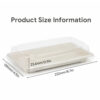 Rectangular Bagasse Tray with Clear Lid for Sushi