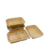 Kraft Rectangular Paper Bowl with Clear Lid Kraft Rectangular Paper Bowl with Clear Lid