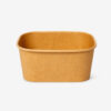 Rectangular Kraft Paper Bowl with Clear Lid