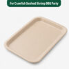 Rectangular Sugarcane Bagasse Tray for Foodservice