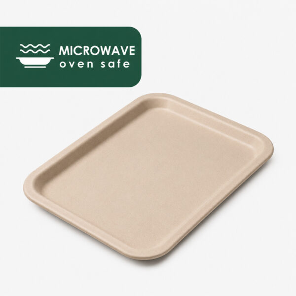 Rectangular Sugarcane Bagasse Tray for Foodservice