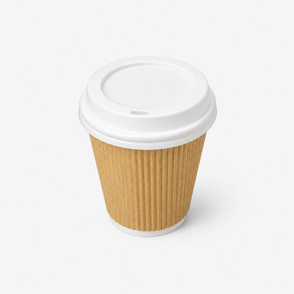 Ripple Wall Paper Coffee Cup with White Sip Lid Ripple Wall Paper Coffee Cup with White Sip Lid