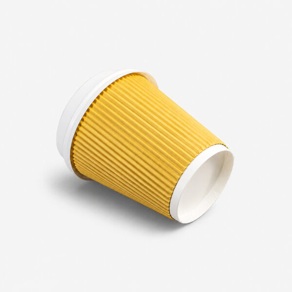 Ripple Wall Paper Coffee Cup with White Sip Lid Ripple Wall Paper Coffee Cup with White Sip Lid