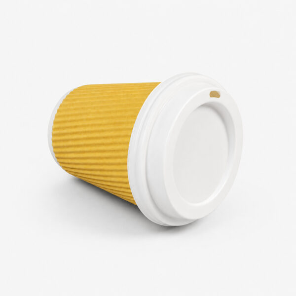 Ripple Wall Paper Coffee Cup with White Sip Lid Ripple Wall Paper Coffee Cup with White Sip Lid