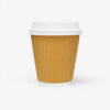 Ripple Wall Paper Coffee Cup with White Sip Lid Ripple Wall Paper Coffee Cup with White Sip Lid