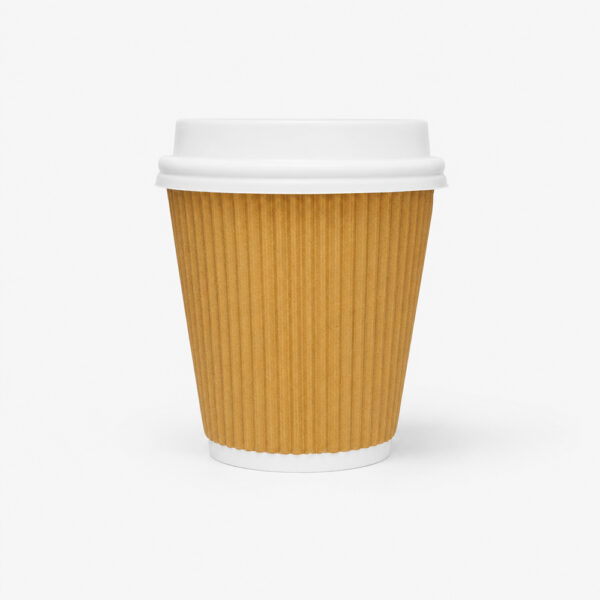 Ripple Wall Paper Coffee Cup with White Sip Lid Ripple Wall Paper Coffee Cup with White Sip Lid