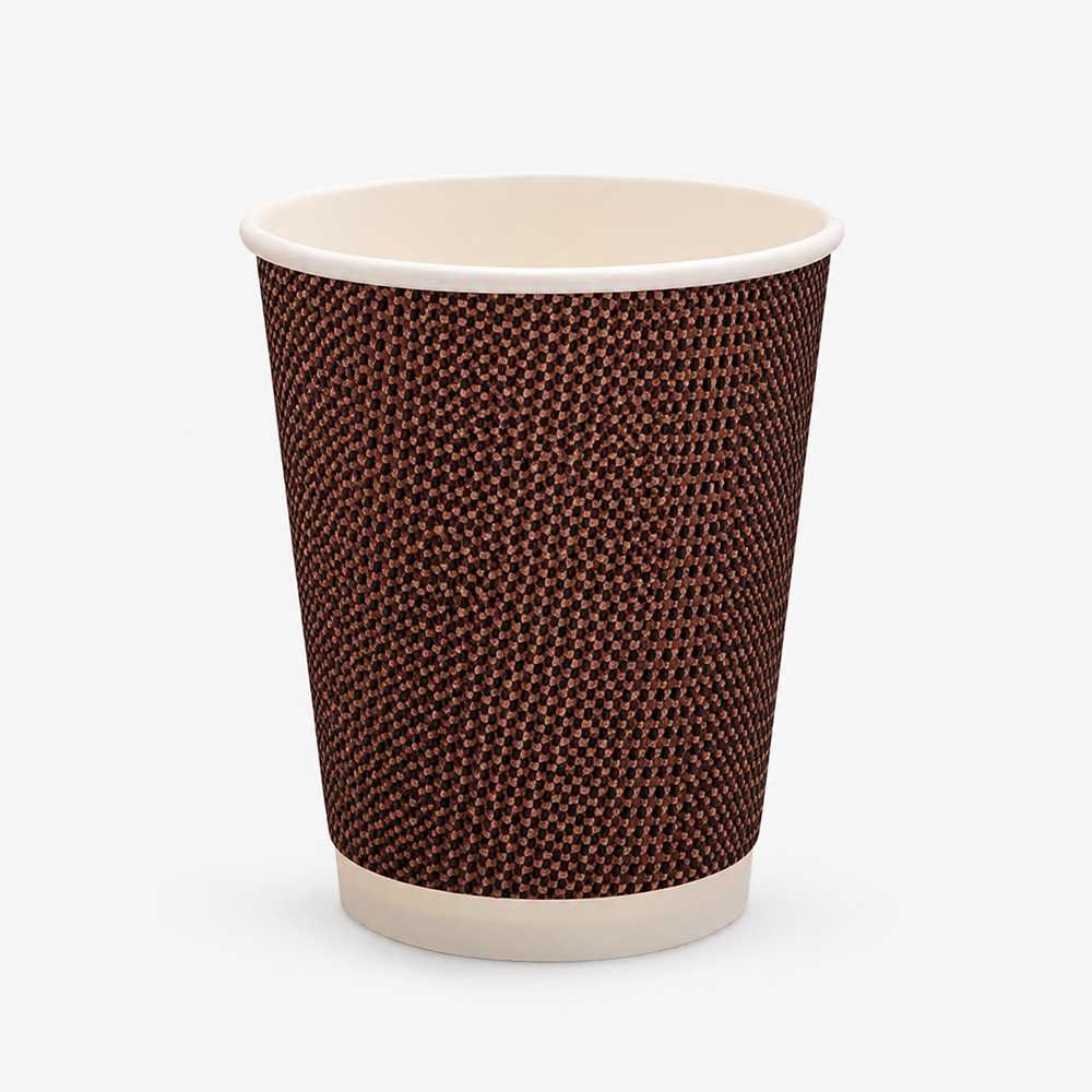 Ripple Wall Paper Coffee Cups with Lids for Takeaway