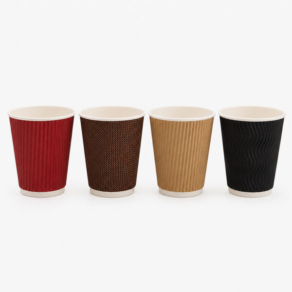 Ripple Wall Paper Coffee Cups with Lids for Takeaway Ripple Wall Paper Coffee Cups with Lids for Takeaway