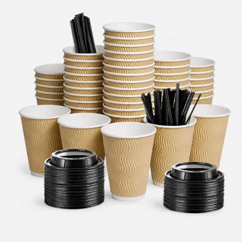Ripple Wall Paper Cups for Coffee Beverage Supply