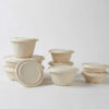 Round Bagasse Bowl with Lid for Deli Meals
