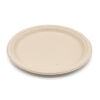Round Bagasse-Style Molded Fiber Plate for Catering