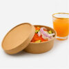 Round Kraft Paper Bowl with Clear or Paper Lid Round Kraft Paper Bowl with Clear or Paper Lid