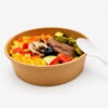 Round Kraft Paper Bowl with Clear or Paper Lid Round Kraft Paper Bowl with Clear or Paper Lid
