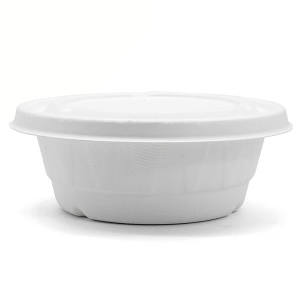 Round Molded Fiber Food Container with Takeout Lid