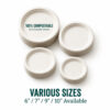Round Molded Fiber Plates for Buffet Service Round Molded Fiber Plates for Buffet Service