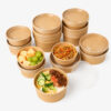 Round Paper Bowls with Clear Lids for Takeaway Meals Round Paper Bowls with Clear Lids for Takeaway Meals