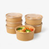 Round Paper Bowls with Clear Lids for Takeaway Meals Round Paper Bowls with Clear Lids for Takeaway Meals