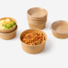 Round Paper Bowls with Clear Lids for Takeaway Meals Round Paper Bowls with Clear Lids for Takeaway Meals