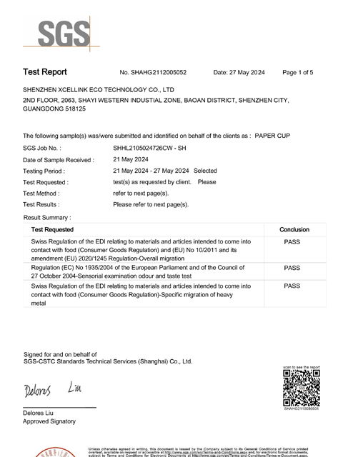 SGS Certificate