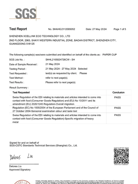 SGS Certificate