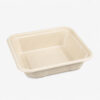 Square Octagonal Bagasse Bowl with Separate Lid Option