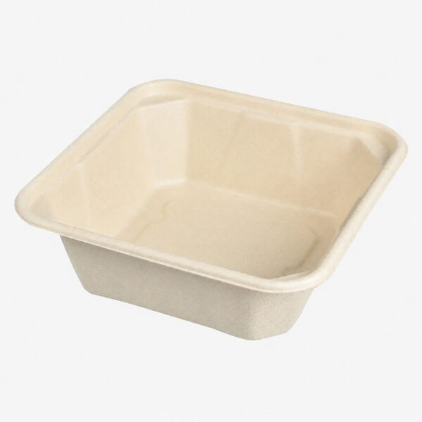 Square Octagonal Bagasse Bowl with Separate Lid Option