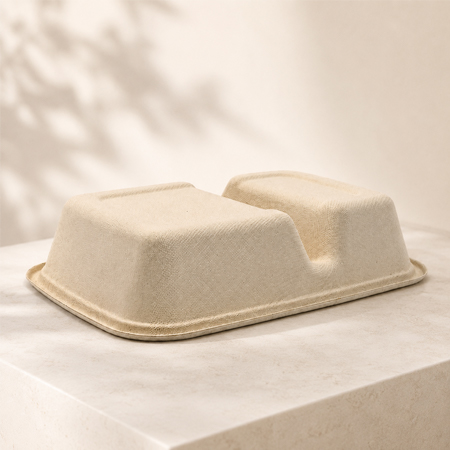 Sugarcane bagasse containers with lids for meal prep and foodservice supply