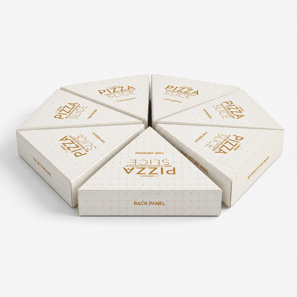 Triangle Paper Pizza Slice Box for Takeaway Service