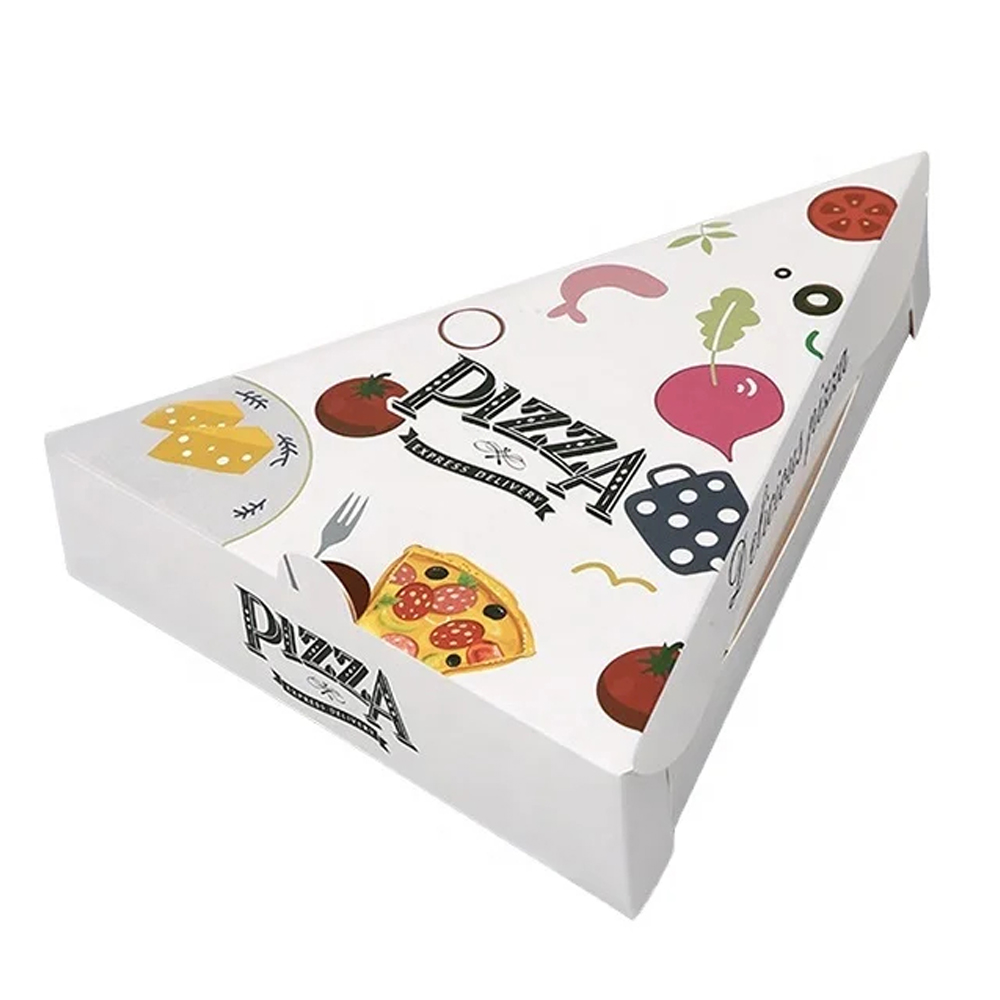 Triangular Paper Pizza Slice Box for Takeaway