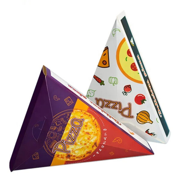 Triangular Paper Pizza Slice Box for Takeaway