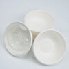 White Bagasse Bowl with Clear Lid for Takeaway Meals