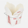White Paper Noodle Box with Wire Handle for Takeaway White Paper Noodle Box with Wire Handle for Takeaway