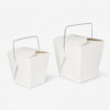 White Paper Noodle Box with Wire Handle for Takeaway White Paper Noodle Box with Wire Handle for Takeaway